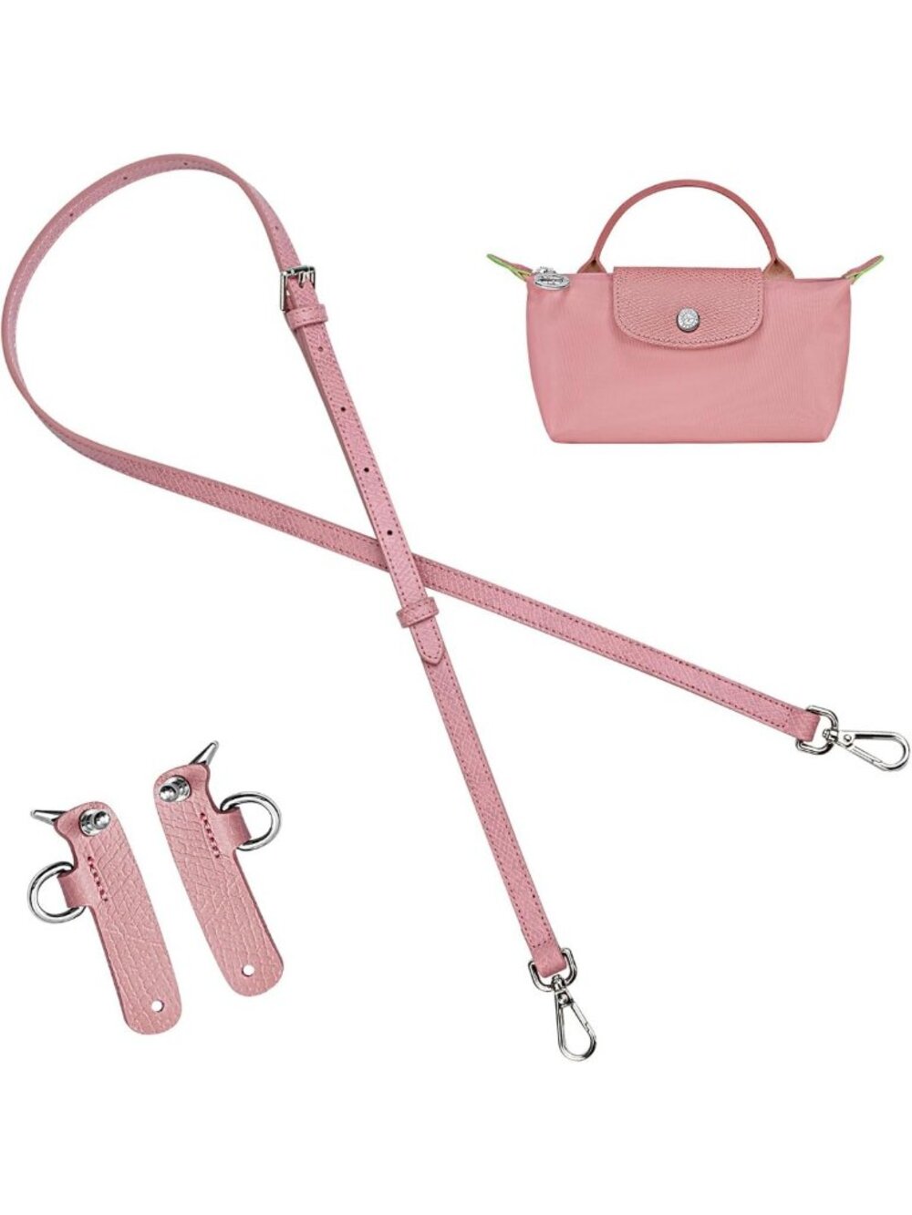 Adjustable Leather Crossbody Shoulder Strap Replacement Kit for Mini Pouch Bag